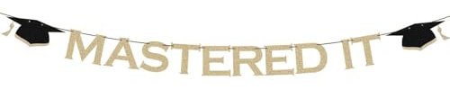 Abschlussfeier-Banner, vorinstalliert, Abschlussdekorationen, Abschlussfeier-Dekorationen, Party-Banner aus Glitzerpapier, Abschlussdekor, Abschlussfeier, kein Selbermachen, geeignet für