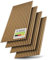 Juskys Wandpaneele Akustik 4er Set 2,88 qm - 120x60 cm, Akustikpaneele - Reduziert Hall & Lärm - Eiche Natur Dunkel
