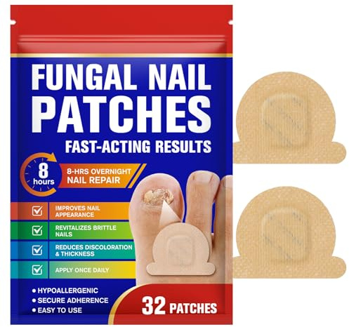 32PCS Mehrzweck Zehennagel Pads, Nagelgraben Reparaturpflaster， Pilz-Nagel-Patches, Zehennagel Korrektur Patch, Nagelpilzpflaster für Beschädigte Nägel und das Erscheinungsbild Verfärbter Nägel