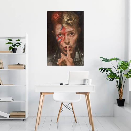 Grupo Erik Sebastian Kruger David Bowie Poster Kunstdruck | Poster Deko Wohnzimmer Schlafzimmer Zimmer Größe 61 x 91 Größe 61 x 91 - Offizieller Kunst Illustration Geschenke Fanartikel