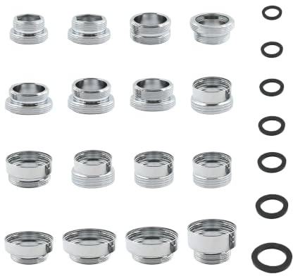 Faucet Adapter Kit,16 Sizes Universal Faucet Connector Adapter Set