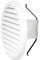 Vecamco - Griglia ventilazione tonda PVC con molle e rete, per fori da Ø80-125 mm, Ø145mm, Bianco
