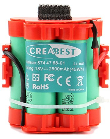 Creabest Li-Ion Akku 2500mAh 18V für Husqvarna Automower 105, 305, 308, 308x Rasenroboter Mähroboter