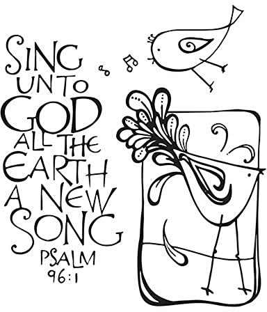 Spellbinders Sing Unto God Cling Rubber Stamp, Synthetic Material, Multi-Colour, 15 x 13.1 x 0.6 cm