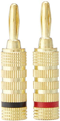 Monoprice 12 PAIRS Of High-Quality Gold Plated Speaker Banana Plugs - Closed Screw Type Designed For Use With Amplifiers Or Speakers