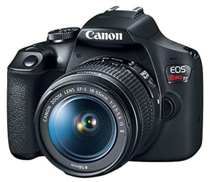 Canon EOS Rebel T7 DSLR Camera EF-S 18-55mm f/3.5-5.6 is II Lens Kit, 24.1 Megapixel CMOS (APS-C) Sensor, Full HD Videos, Built-in Wi-Fi, Beginner Photographers, Digital Camera, Black