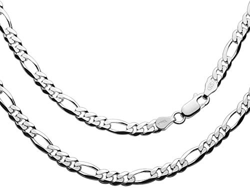 Herren Silberkette 925 Sterling Silber Panzerkettendesign Mit Karabinerverschluss