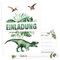 Olgs Dino Jungle Einladungskarten – 12er Set Dinosaurier T-Rex Themen Mottoparty | Ausfüllbare Karten & Umschläge für eine urzeitlich coole Dinoparty