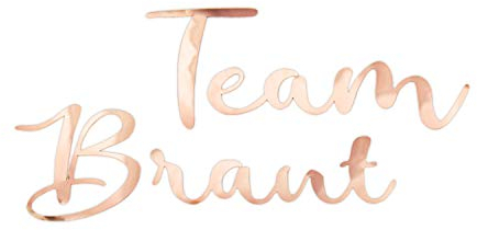Oblique Unique® Bügelbild für JGA Junggesellinnenabschied Hochzeit - Braut - Team Braut - Braut Crew - Braut Security Bilder zum Aufbügeln Roségold (Team Braut)