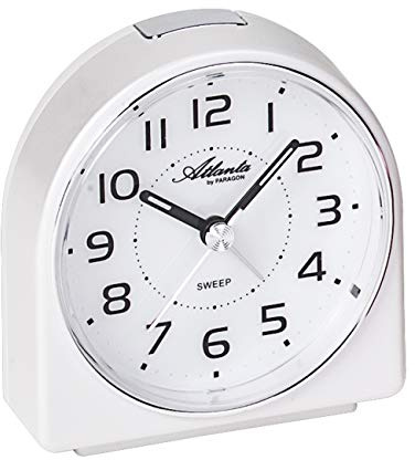 Atlanta Wecker ohne Ticken Quarz Analog Weiß - 1932-0