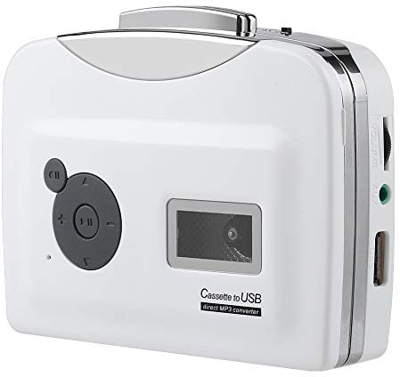 ASHATA-Kassettenrekorder, tragbarer Kassetten-zu-MP3-Konverter USB-Flash-Laufwerk Capture Audio-Musik-Player, USB-Kassetten-, Bänder direkt in USB-Flash-Laufwerk konvertieren,