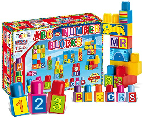 Dohany Maxi Bloxx Bausteine ABC Zahlen Lernbausteine Steckbausteine 64-TLG. 18M+