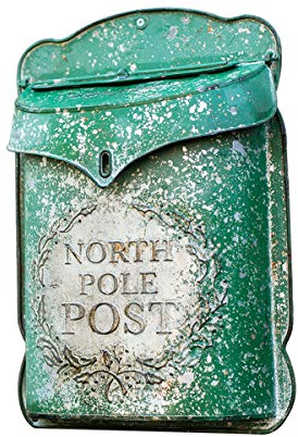 TentHome Briefkasten Wandbriefkasten Mailbox Postkasten Landhaus Schmiedeeisen Post Zeitung Letterbox Abschließbar Briefkastenanlage mit Klappe Wanddekoration (Grün)