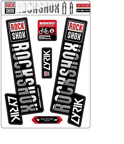 BINGYUAN Bicycle Fork Stickers L.Y.R.I.K Mountain Bike Front Fork Stickers Bicycle Front Fork Decals Bicycle Accessories (Color : Yellow blue)