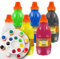CLEOPATRE – Lot de 6 Bouteilles de Peintures Gouache de 500ml, Palette et 8 Tampons Pochoirs – Couleurs Vives Lavables – École et Loisirs Créatifs pour Enfant
