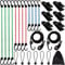 Bungee Cords With Hooks - Heavy Duty Straps Pack With Metal Plastic Hooks, 12 Ropes, 6 Tarp Clips and 6 Ball Bungees for Tarps, Kayaks, Camping, Bike Rack, Tent - 26 Pack