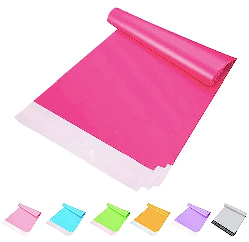 POPOYU 3 Stück Versandtaschen Warensendung,60x70cm Große Versandtaschen für Kleidung Rosarot,Shipping Bags,Mailing Bags,Versandbeutel Groß,Selbstklebend Poly Kunststoffbeutel,Versandtaschen Kleidung