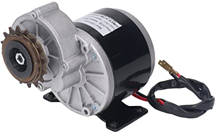 BuyWeek Getriebemotor 24V 500W, Untersetzungs Elektromotor Große Drehmoment Zweistufige Verzögerung Elektrofahrrad Bürstenmotor Mit 16 Zähnen Kettenrad für Elektrofahrräder Roller