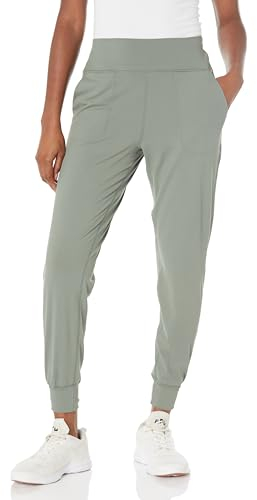Danskin Damen Interlock Jogger Trainingshose, Agave-Grün, Groß