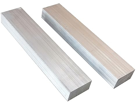COYOUCO Barras Planas De Aluminio, 2 Piezas De 10 Mm De Espesor 495 Mm De Longitud Barra Plana Cuadrada De Aluminio, Placa Plana De Uso General 6061,15mm