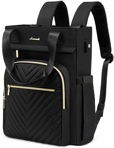 LOVEVOOK Backpack Womens 17.3 inch Laptop Bag for Ladies 2 in 1 Waterproof Rucksack Tote Handbags Large Women's Fashion Backpacks School Bag for Girls Casual Daypacks for Travel Uni Business