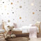 Muralo - Wandtattoo Kinderzimmer Mädchen, Klebe-Punkte Bunt 150 Stück - Wandsticker Wanddeko Babyzimmer, Wandaufkleber Deko Kreise Set, Dots - Br. 60cm x Hö. 30cm
