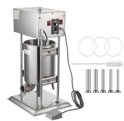 EsaSam 10L/ 15.4lbs Electric Vertical Sausage Stuffer Automatic Filling Machine Stainless Steel Kitchen Accessory Home Appliance