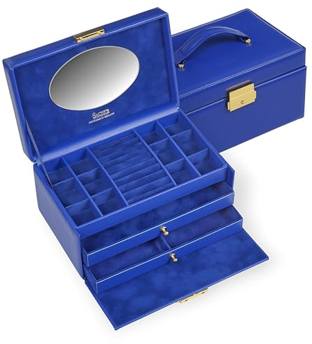 Schmuckkasten Emma colisimo/blau (Vollrindleder)