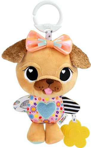 LAMAZE Lovey the Pug - Clip and Go Baby Kinderwagen Spielzeug - Sensorik für Babys - Frühes Lernspielzeug ab 0-6 Monaten - Fachmännisch entwickeltes Spielzeug für Neugeborene - Geschenke zur Babyparty