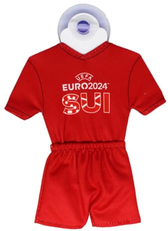 UEFA Euro 2024 Mini-Kit/Mini-Trikot 17x14cm, mit Saugnapf, Fussball Fanartikel, Europameisterschaft, offizielles Lizenzprodukt, Geschenkartikel