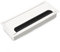 Emuca - Pasacables para Mesa, Rectangular, 269x80mm, para encastrar, Aluminio, Pintado Blanco