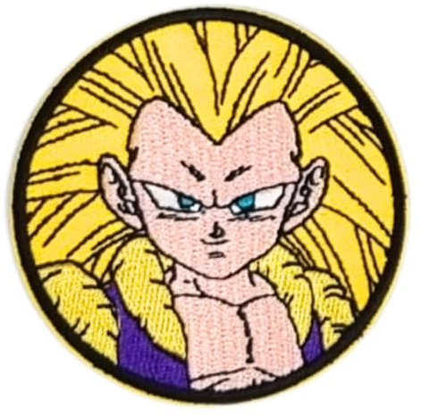 Comercial Mercera, Aufnäher Patches, Dragonball Z, Gotenks - Charakter, Aufnäher Ideal für Mützen, Jacken, T-Shirts oder Schultaschen, 100% Polyester, 6x6 Zentimeter