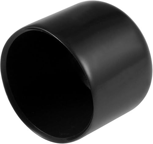 TA-VIGOR 10Pcs Rubber End Caps 40mm ID Flexible Round Thread Protectors | Black Vinyl Flexible Bolt Covers End for Screws, Bolts, Tubes, Cables And Wires
