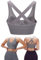 LAJERIN Sports Bras for Women, Women's Sports Bra High Impact Bra Full Coverage, Bras for Women Removable Pads for Girls in Yoga Bralette Leisure Stretch Crop Tops Vest,Grey-XL