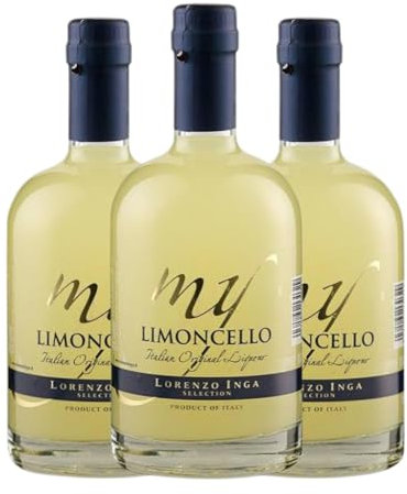 Licores Inga My Limoncello Piedmont Botella Medium 50 cl (Caja de 3 Botella Medium de 50 cl)