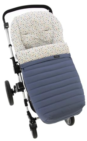 Saco Silla de Paseo Universal Rosy Fuentes- Saco Carrito Bebé - Funda de silla de paseo - Equipado para ser Ajustado perfectamente -Azul pálido
