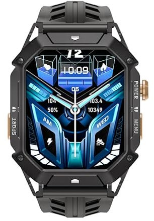 OUKITEL BT80 (Montre Connectée Robuste - 2.13'' - Réponse aux appels) Noir