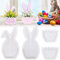 Silikonformen Gießformen Ostern, 4 Stück Silikon Gießform Kerzenhalter, Osterhase Silikonform for Gips, Sojawachs Kerzen, Ostergeschenke, Handwerk