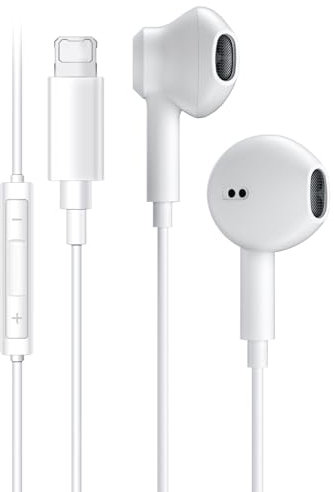 Auriculares para Phone, Auriculares con Cable Estereofónico, Cascos con Micrófono y Control de Volumen Compatible con iPhone 14 Pro Max/13/12/Mini/11/SE/XS Max/X/XR7/8 Plus