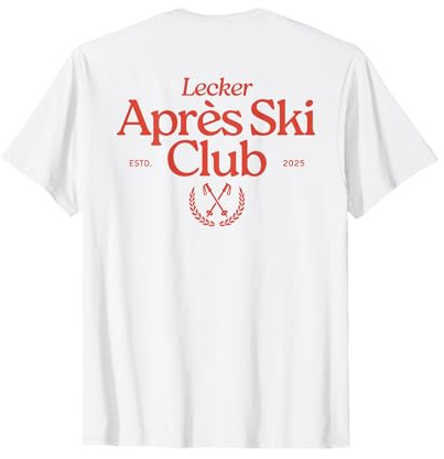 Lecker Après Ski Club | Apres Ski-Haserl Skifahrer Backprint T-Shirt