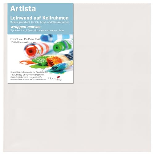walther design Leinwand auf Keilrahmen 15x15 cm, zum bemalen