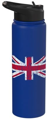 British Flag, United Kingdom Flag, Great Britain, Union Jack Stainless Steel Insulated Water Bottle
