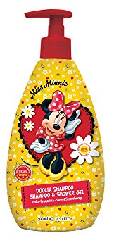 Naturaverde | Kids - Disney Minnie, Dusch-Shampoo für Kinder, Minnie, Duschseife für Körper und Haare, mit Bio-Grüntee-Extrakt, 500 ml