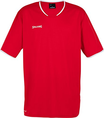 Spalding Herren Move Shooting Shirt S/S, rot/Weiß, 152