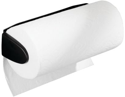 mDesign Papierhandtuchhalter und Spender zur Wandmontage oder unter Schränken – für Küche, Speisekammer, Hauswirtschaftsraum, Wäsche und Garage, hält Jumbo-Rollen, Mattschwarz