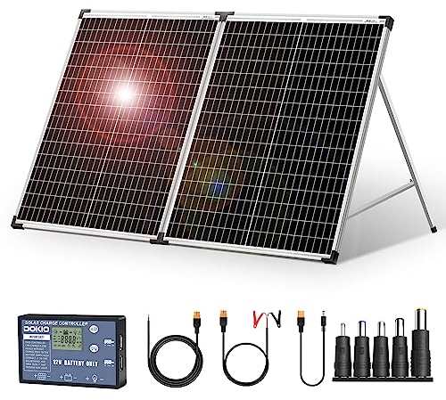 DOKIO Panneau solaire monocristallin pliable 100 W (50 x 2) 12 V