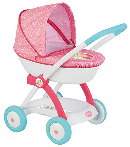 Smoby 7/254102 DP Landau Disney Princess Prinzessinnen Kinderwagen, Verschiedene Modelle, Rose, Blanc, Bleu