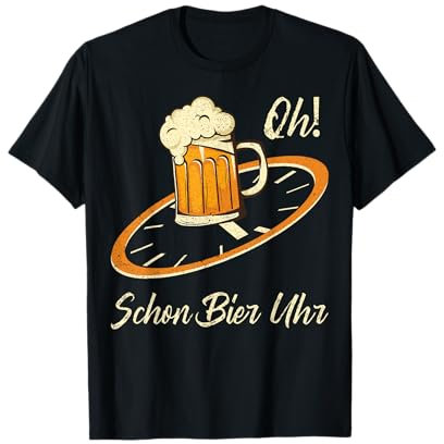 Bier Uhr Biertrinker Brauer Kneipe Pub T-Shirt