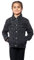 NOROZE Girls Ribbed Denim Jacket Vintage Distressed Jeans Top (11-12 Years, Black)