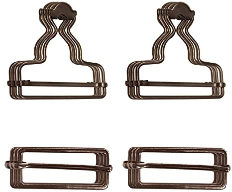 Trimming Shop 40mm Metal Dungaree Buckles with Rectangle Slider Fasteners for Braces, Hand Bags, Jackets, Kids Overalls, DIY Clothing, Pinafore Dresses, Gunmetal, 2pcs